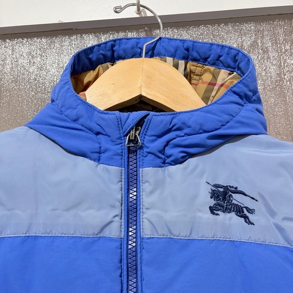 Burberry Kids Blue Puffer Jacket 3Y - Picture 9 of 10
